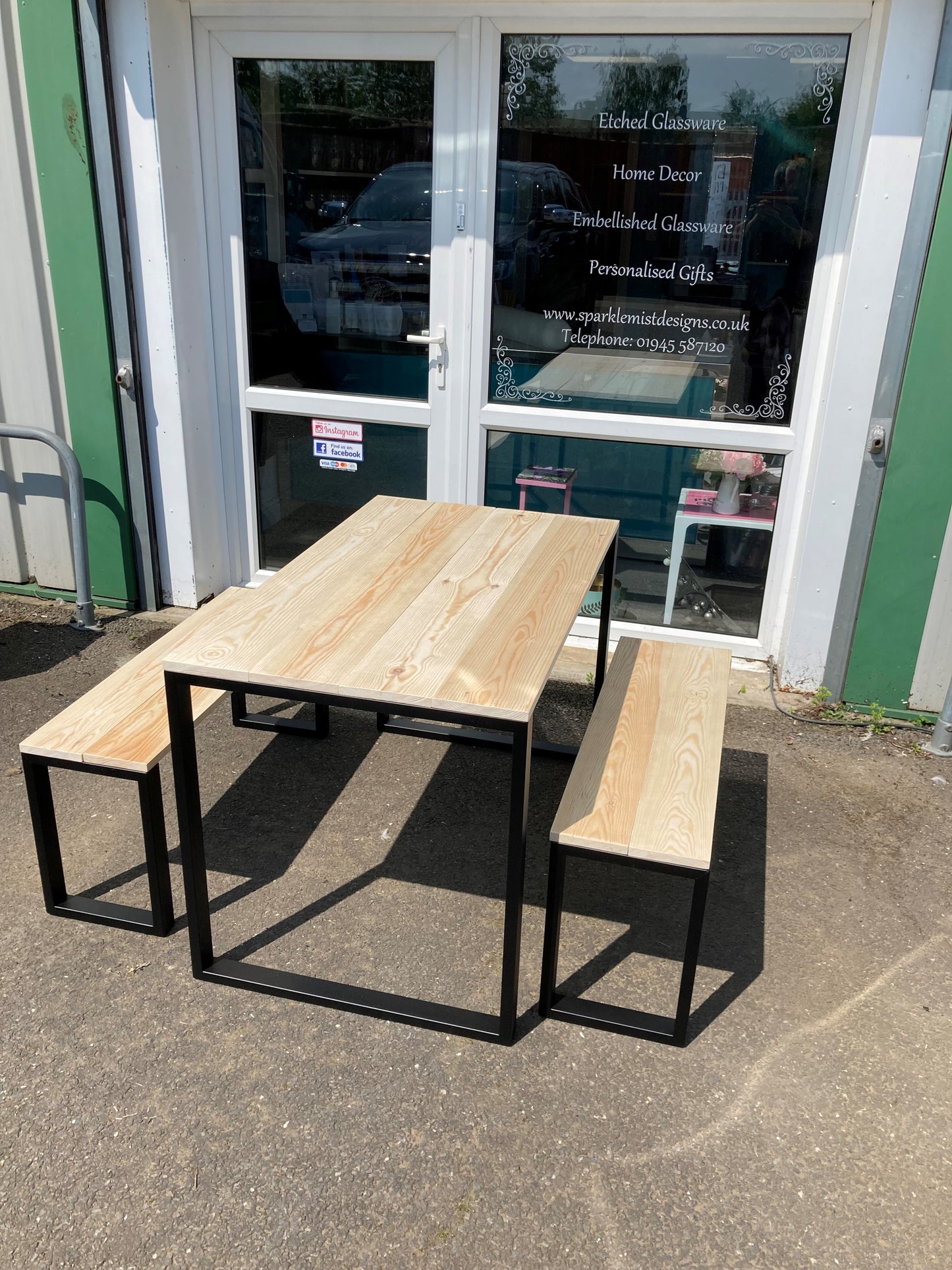 Dining Table and Bench Set - Dining Table - Table - Indoor Dining - Outdoor Dining