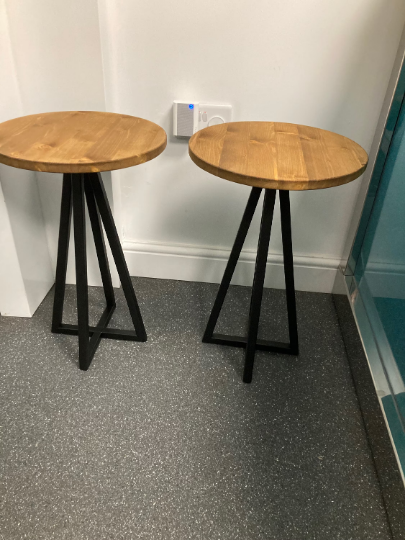 Round Black Frame Sofa Side Table - 34cm round - Sofa Table - Side Table - Table - Round Table