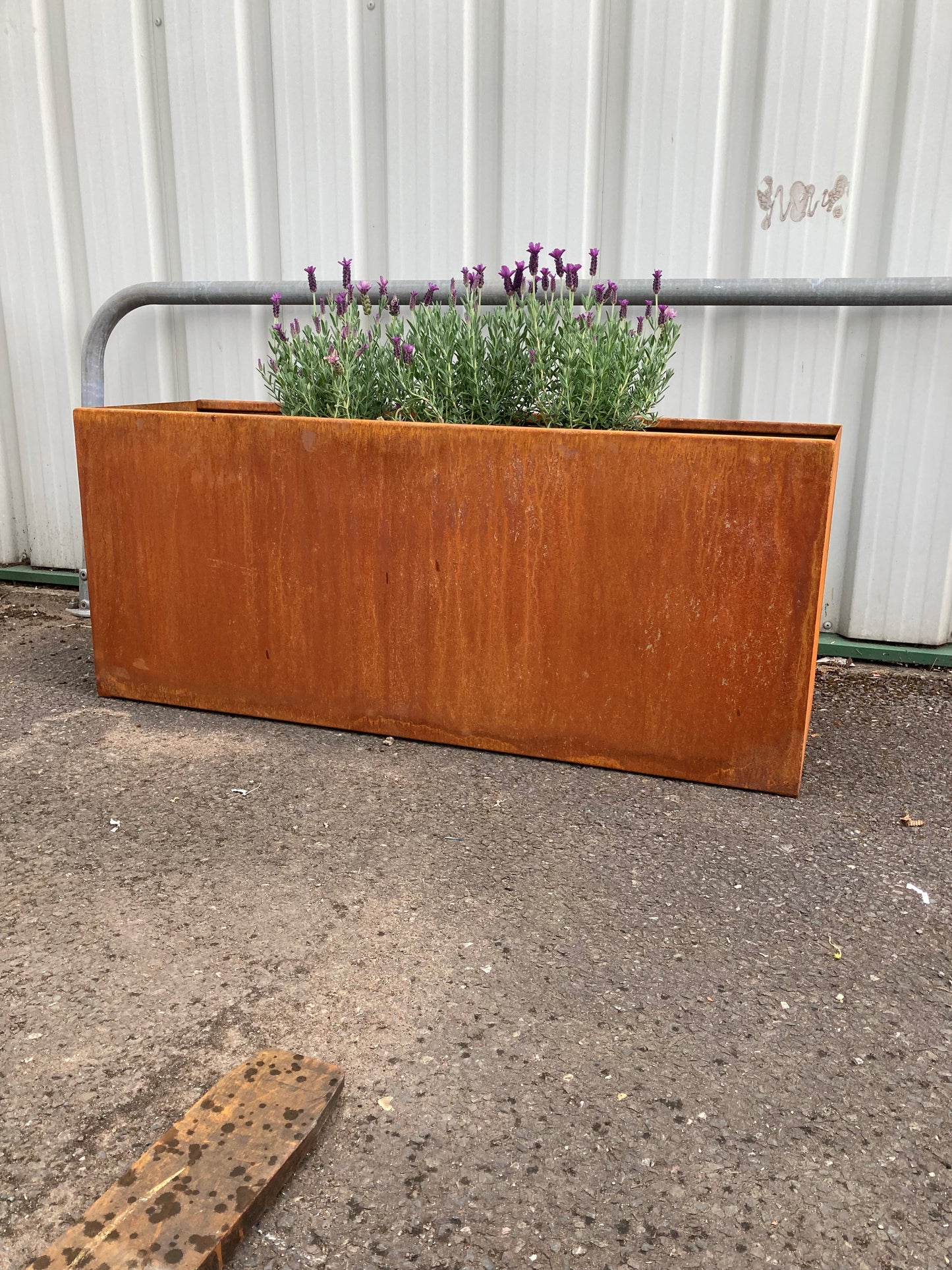 Corten Steel Garden Trough Planters