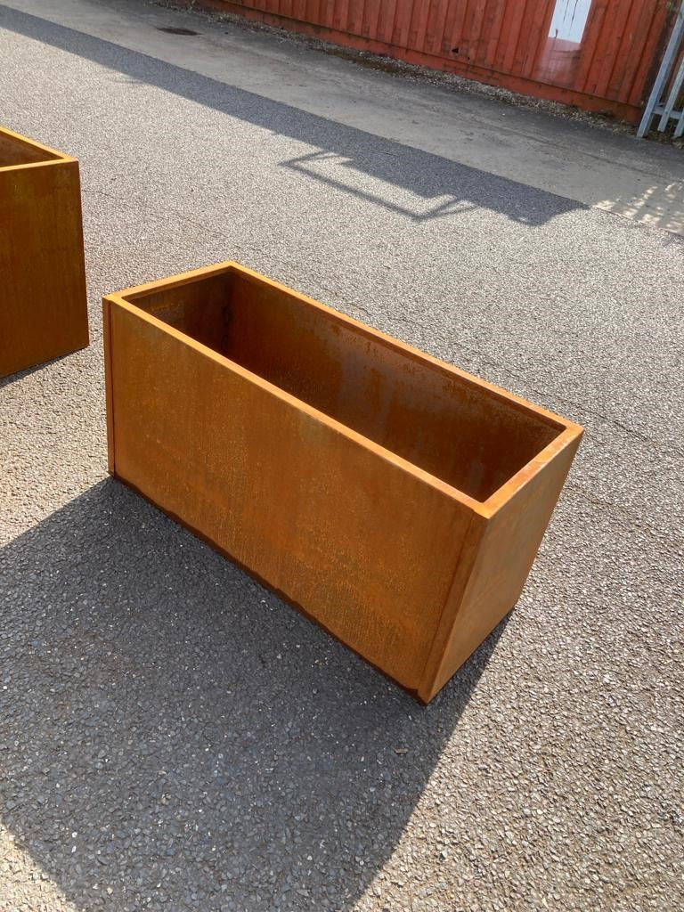 Corten Steel Garden Trough Planters