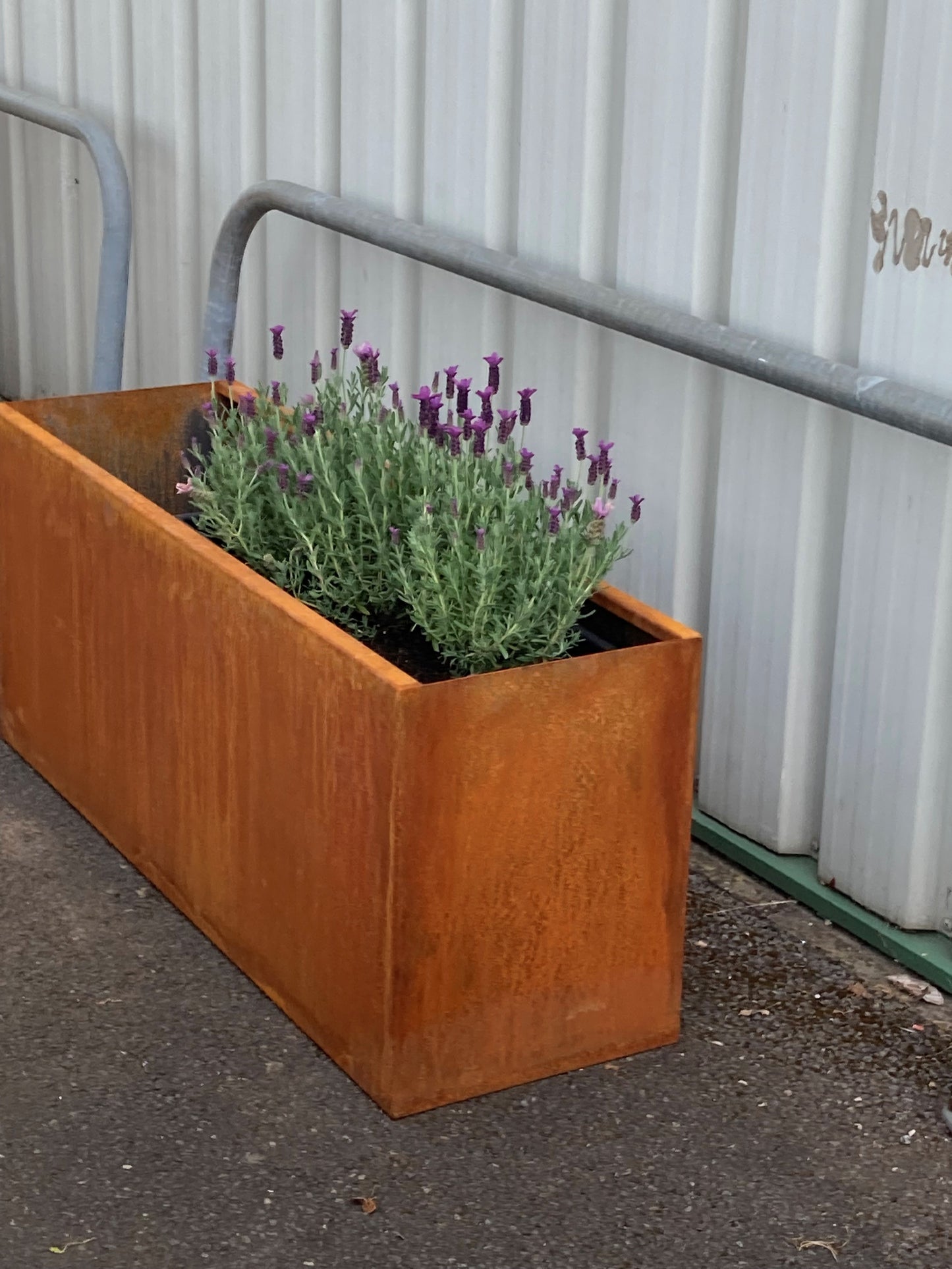 Corten Steel Garden Trough Planters