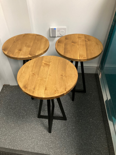 Round Black Frame Sofa Side Table - 34cm round - Sofa Table - Side Table - Table - Round Table