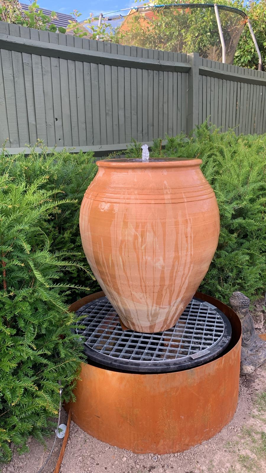 Corten Steel Raised Round Open Bottom Planter Beds
