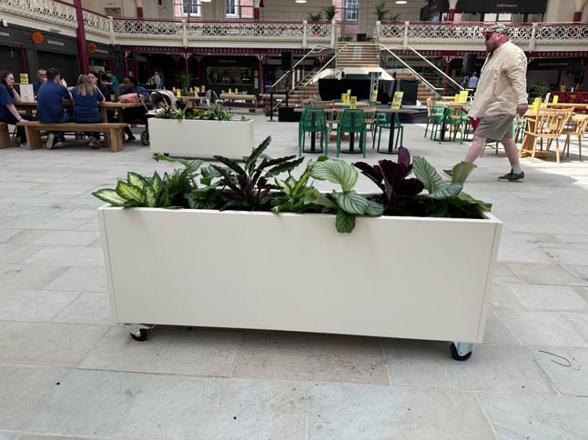 Powder Coated Garden Planters - Troughs with Castors