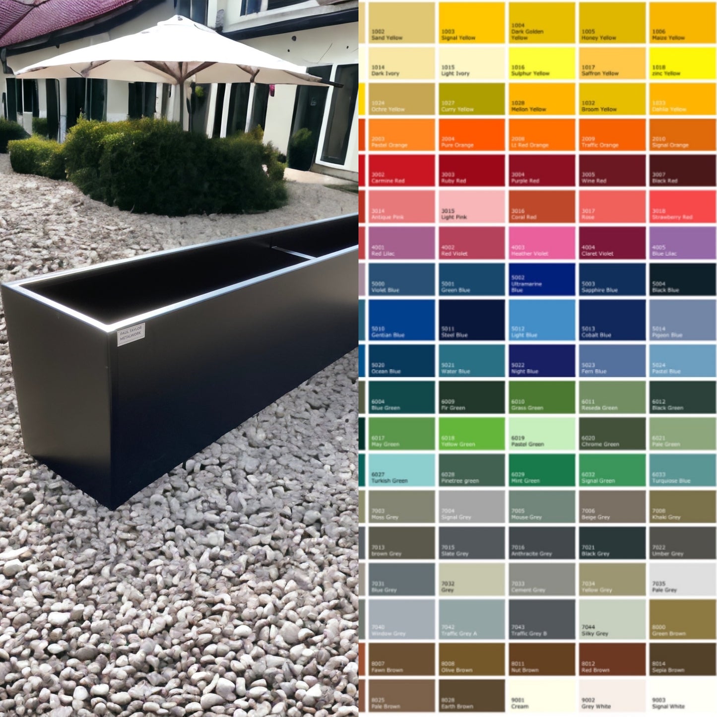 Powder Coated Garden Planters - Troughs