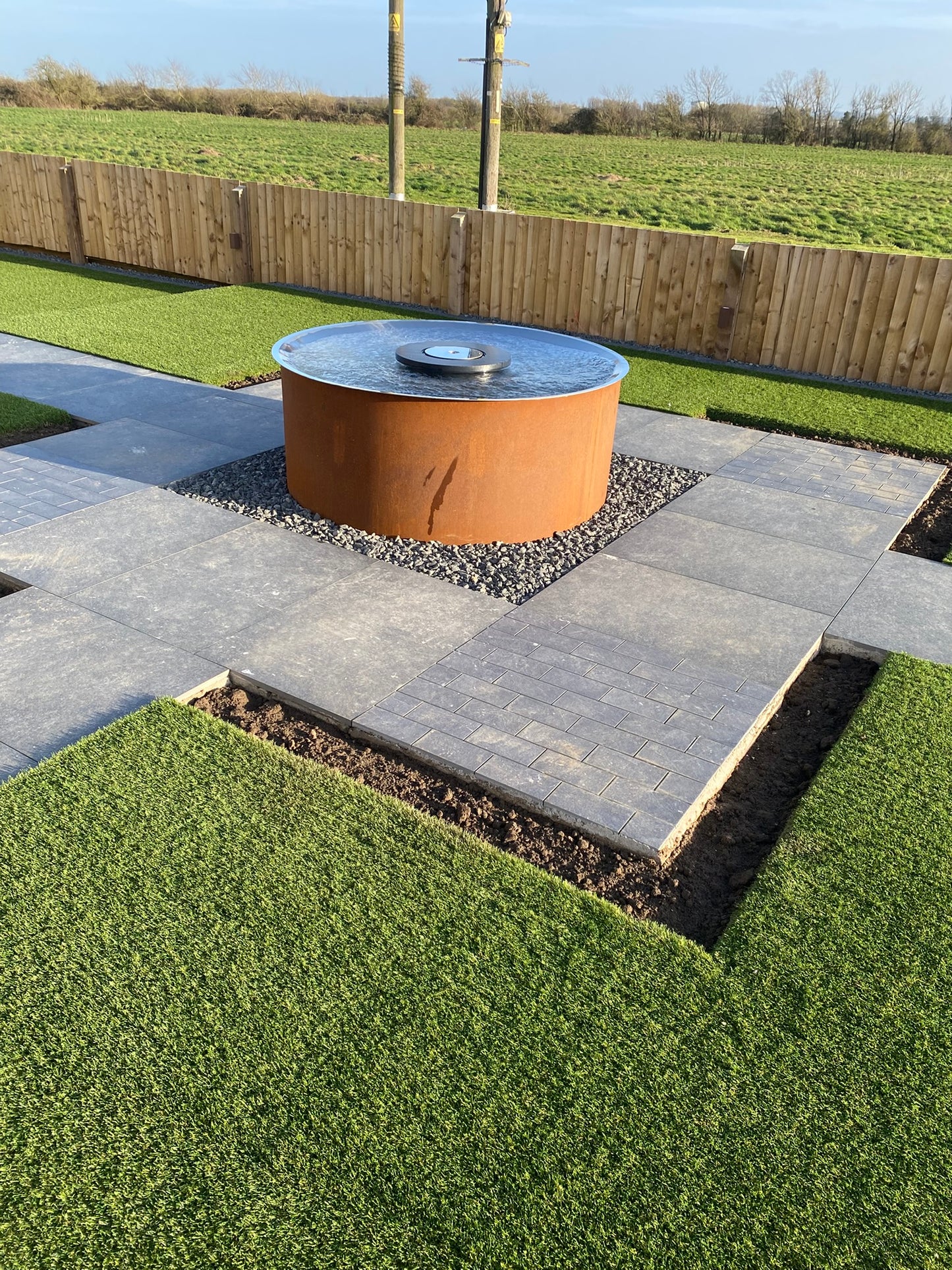 Corten Steel ROUND Still Water Ponds