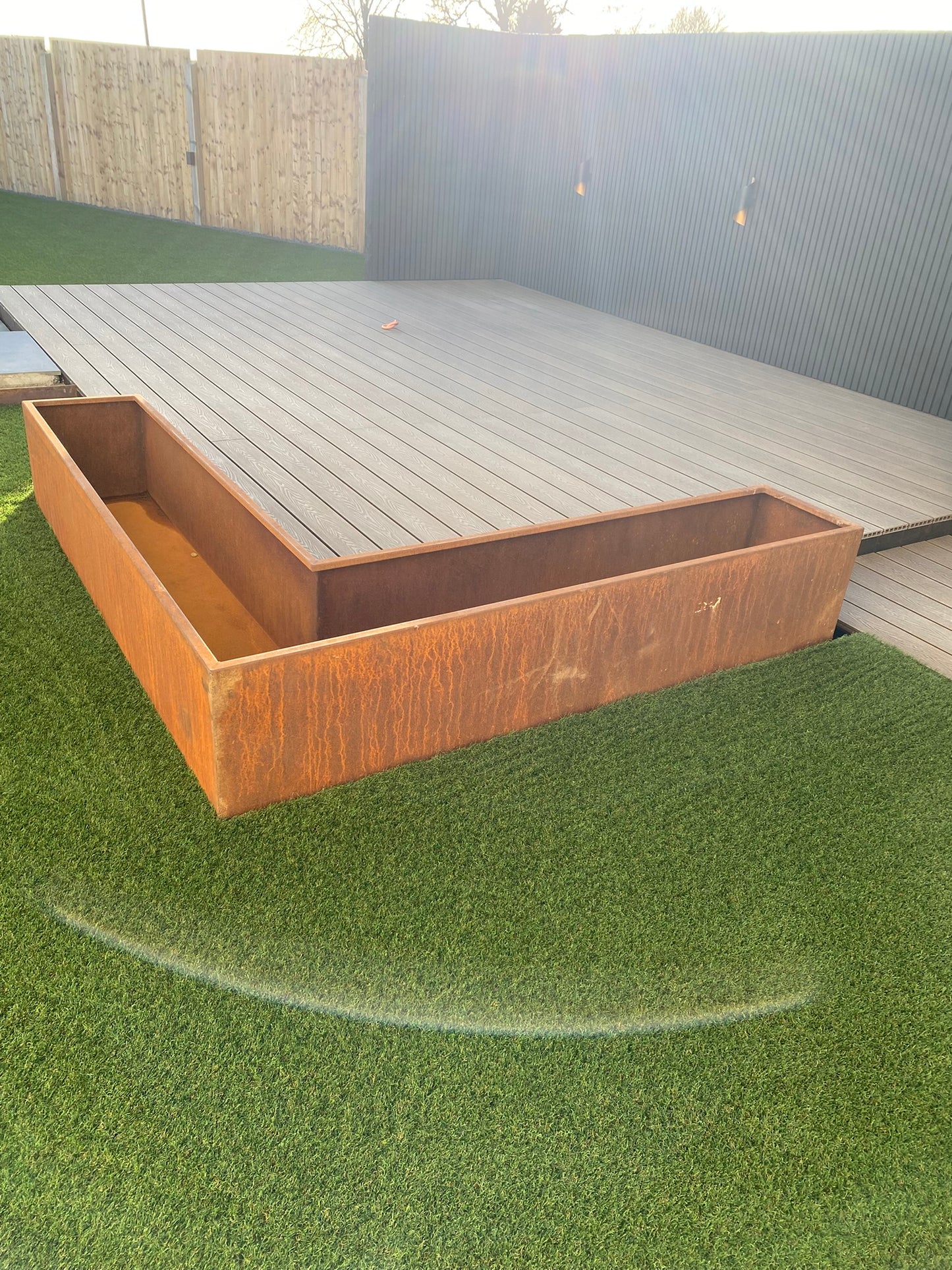 Corten Steel Garden Trough Planters