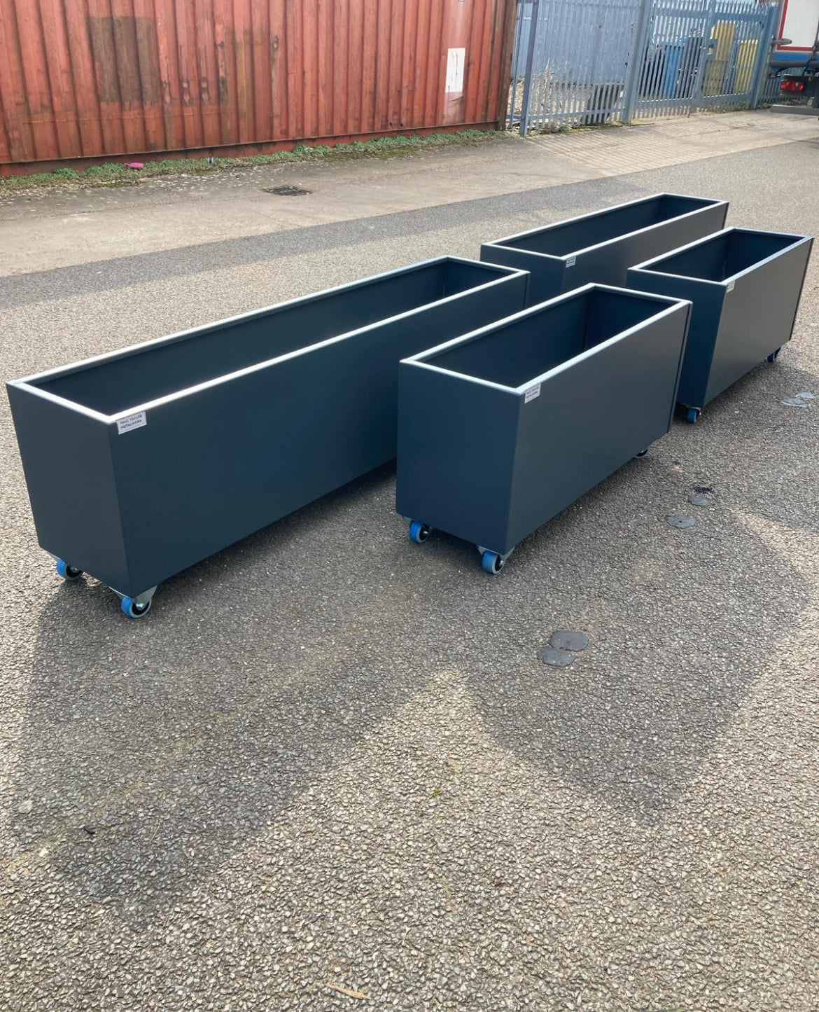 Powder Coated Garden Planters - Troughs with Castors