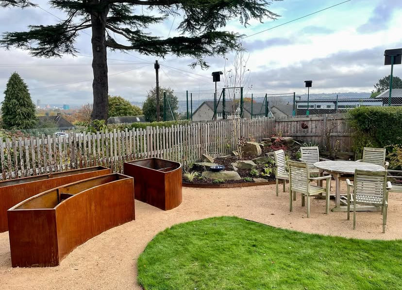 Corten Steel Garden Trough Planters