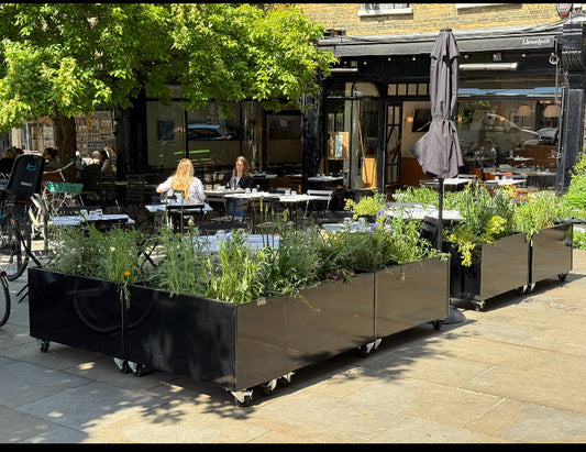 Powder Coated Garden Planters - Troughs with Castors