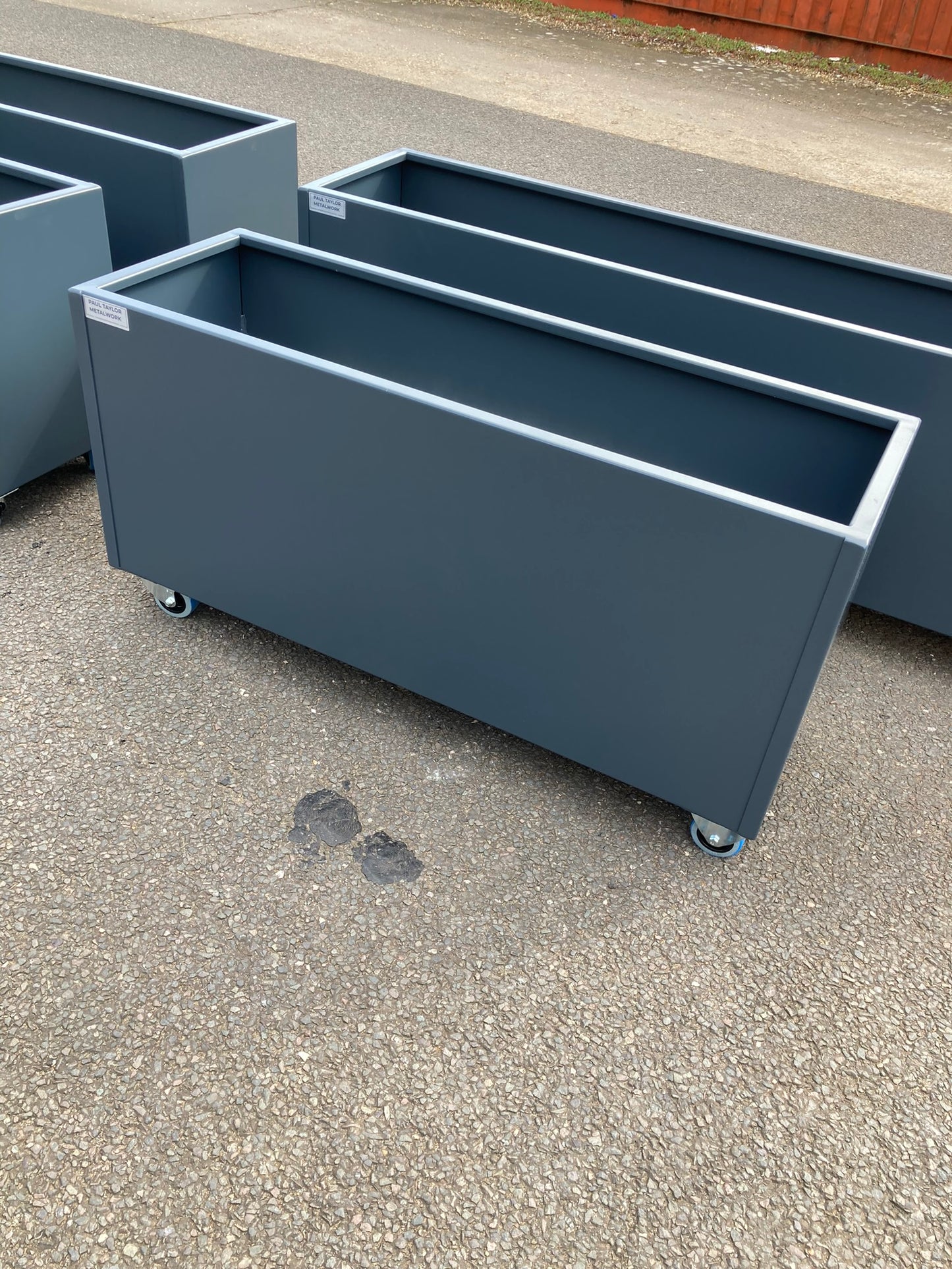 Powder Coated Garden Planters - Troughs with Castors