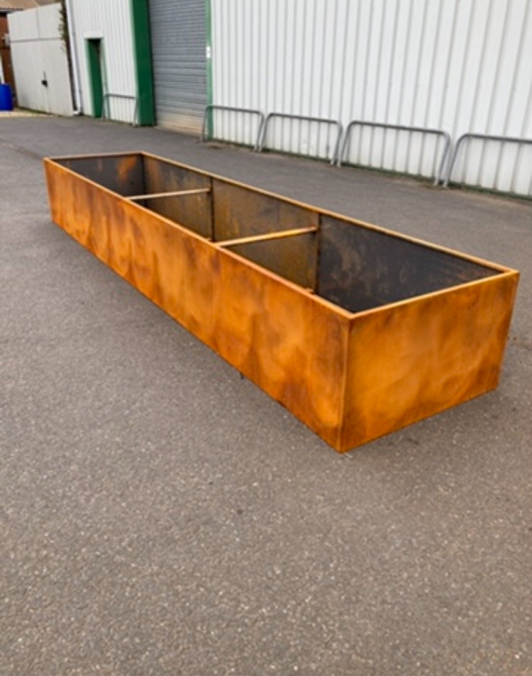 Corten Raised Open Bottom Planter Beds - Plants or Vegetables