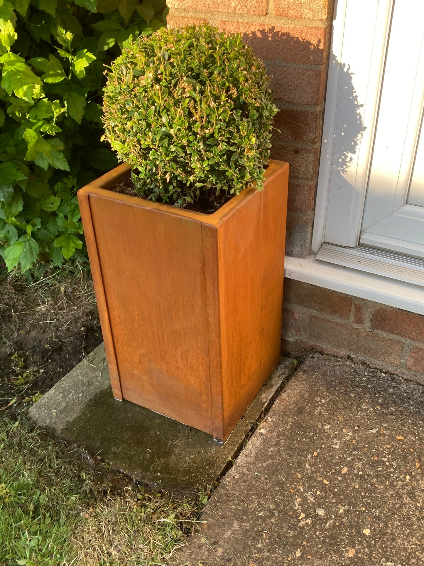 Weathered Steel Garden Cube Planters