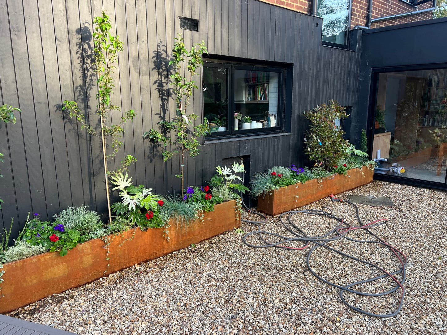 Corten Steel Garden Trough Planters