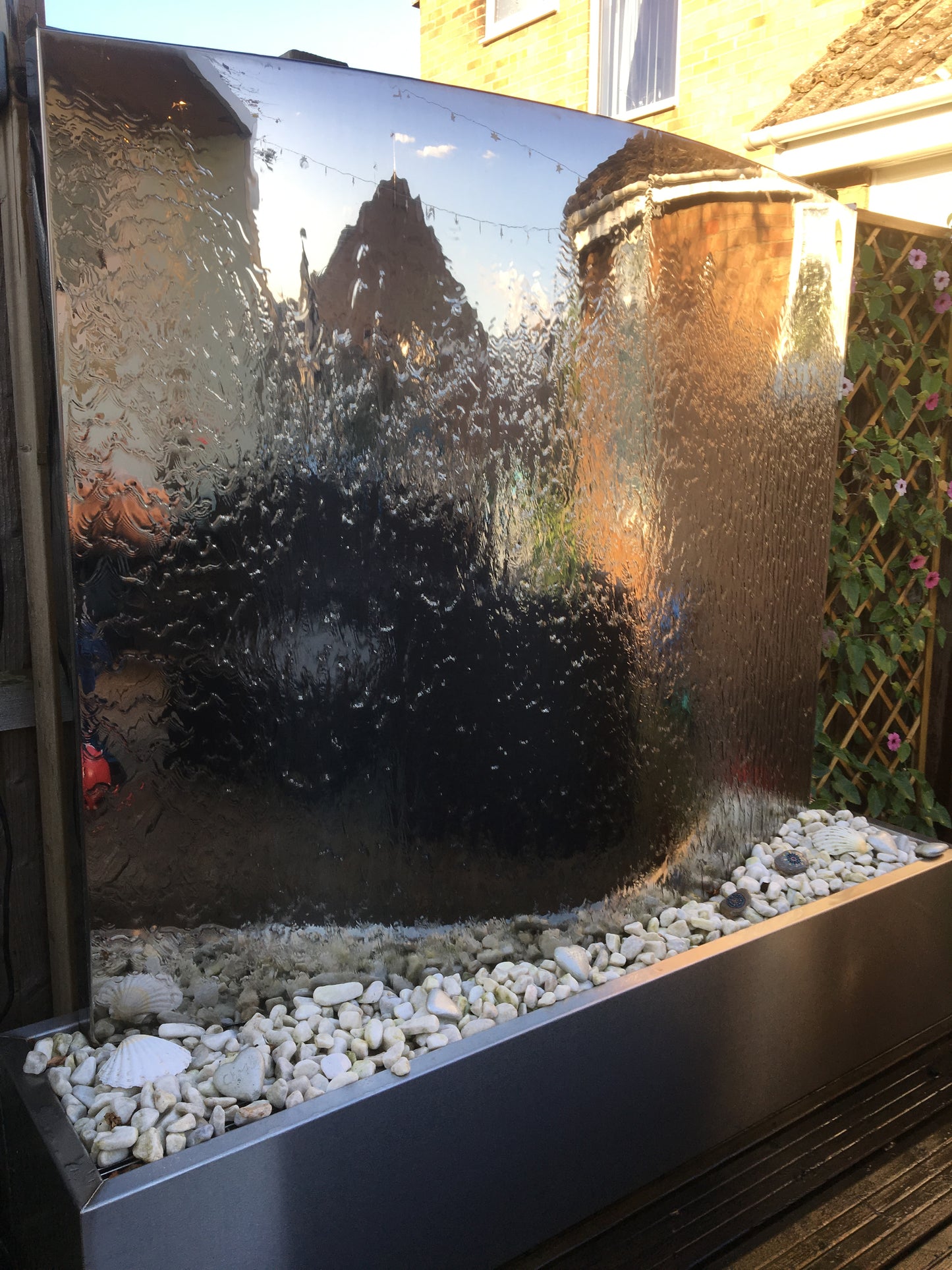 Stainless Steel Curved Water Feature