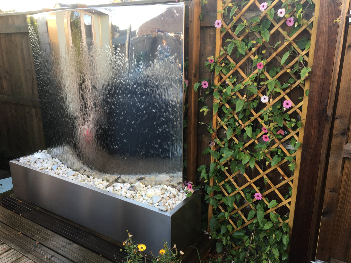 Stainless Steel Curved Water Feature