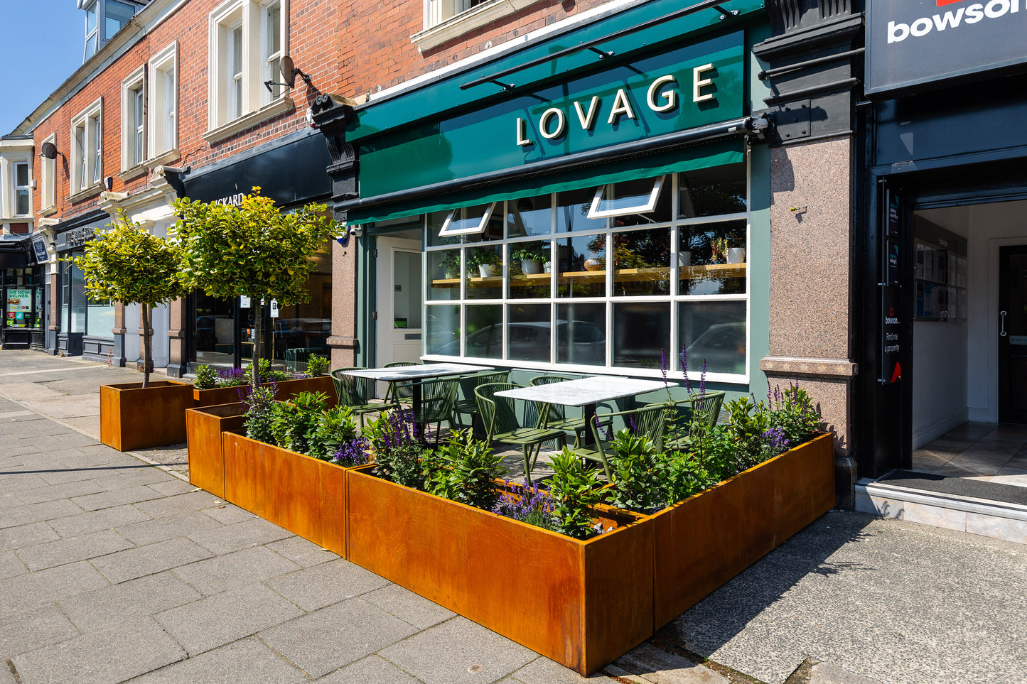 Corten Steel Garden Trough Planters