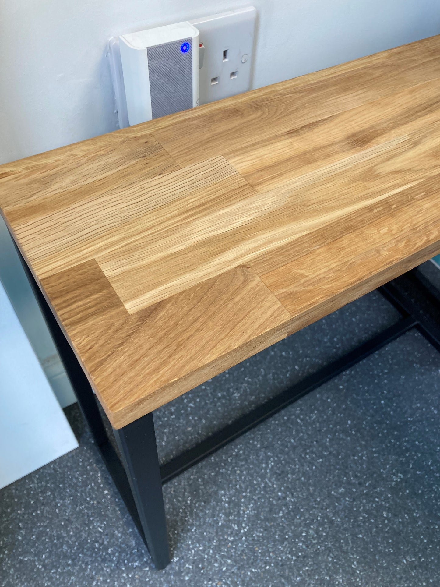 Natural Oak, Multipurpose Black Frame Sofa/Side Table