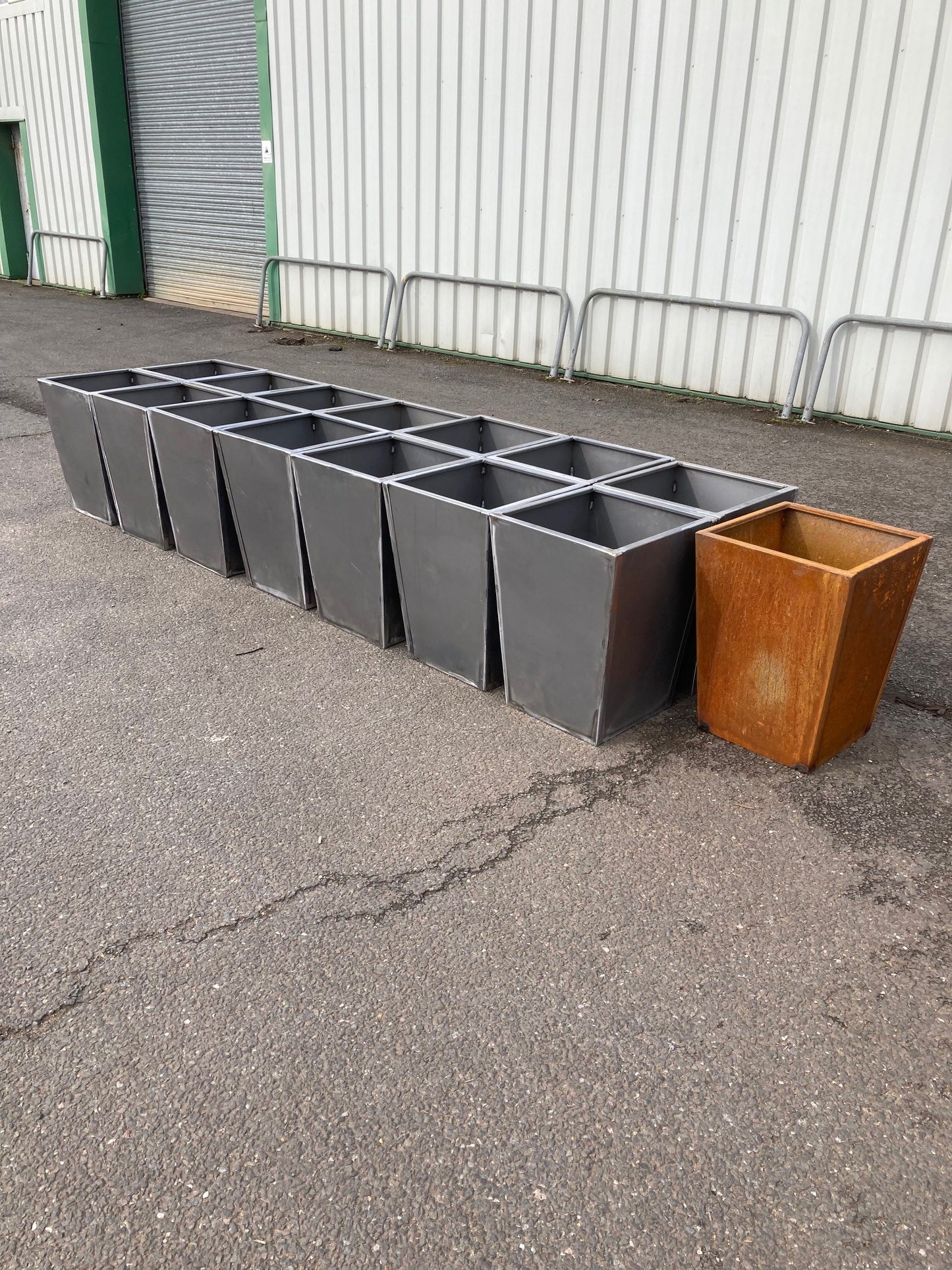 Corten Steel Garden Tapered Planter