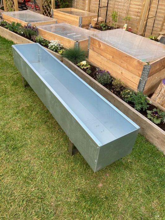 Large Galvanised Trough 2m/Garden Planter/Flower Container