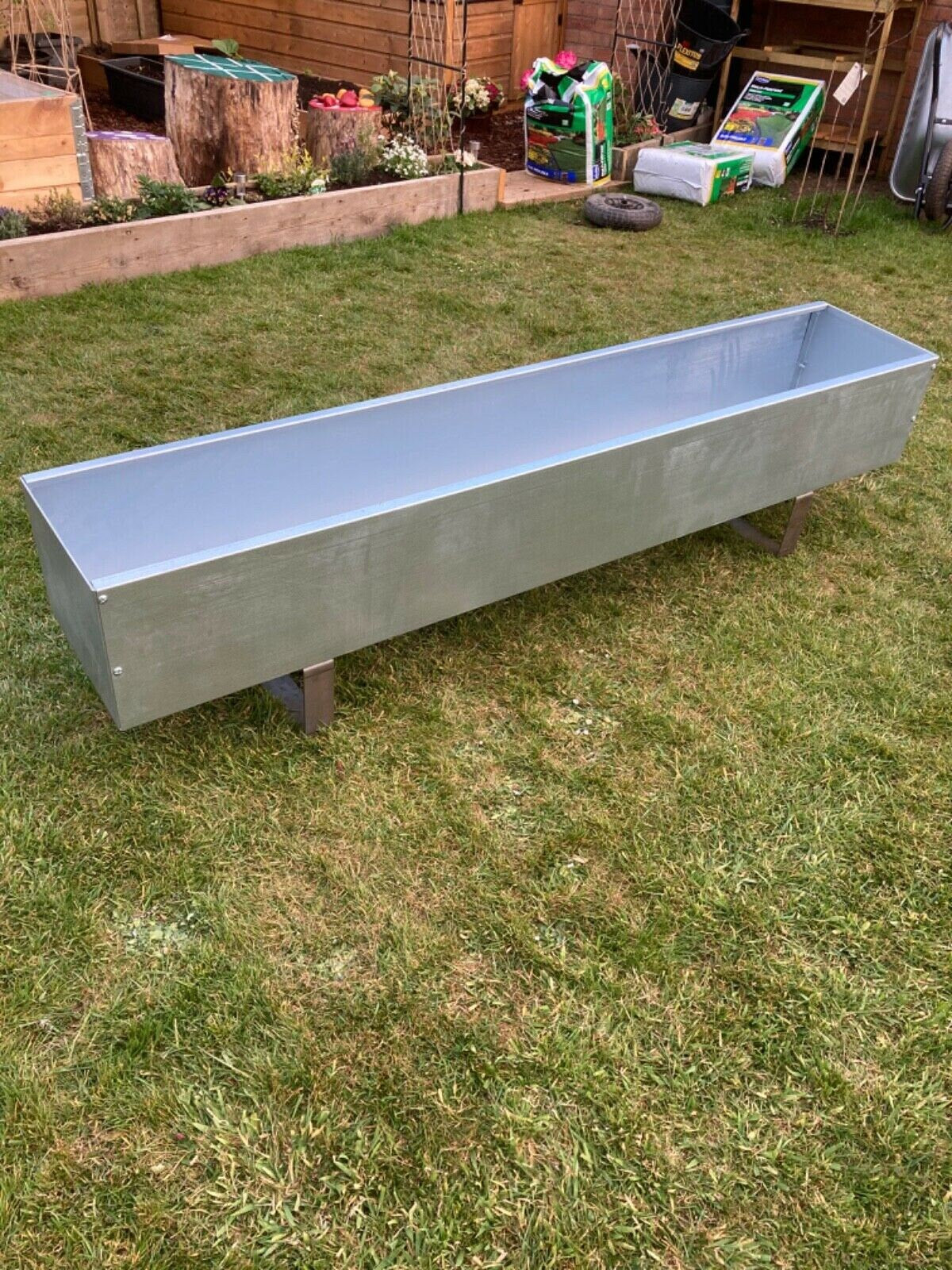 Large Galvanised Trough 2m/Garden Planter/Flower Container