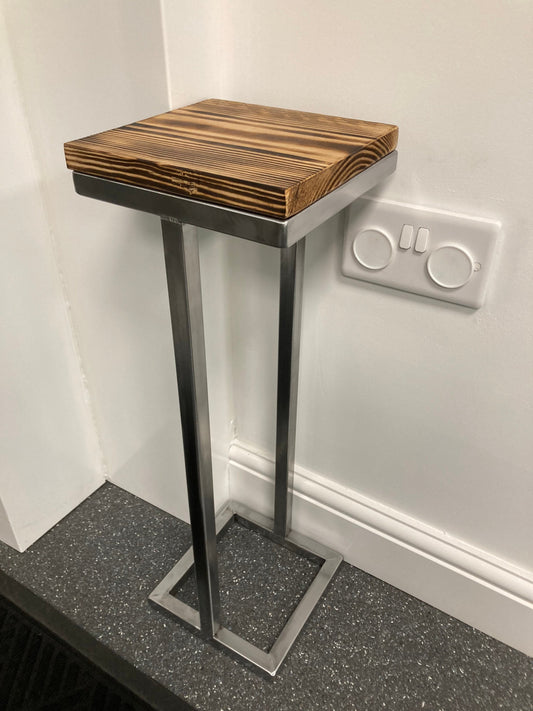 Small Light/Plant/Speaker Table - Mild Steel Frame - 19.5cm x 19.5cm