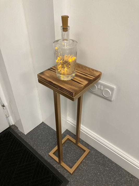 Small Light/Plant/Speaker Table - Gold Frame - 19.5cm x 19.5cm