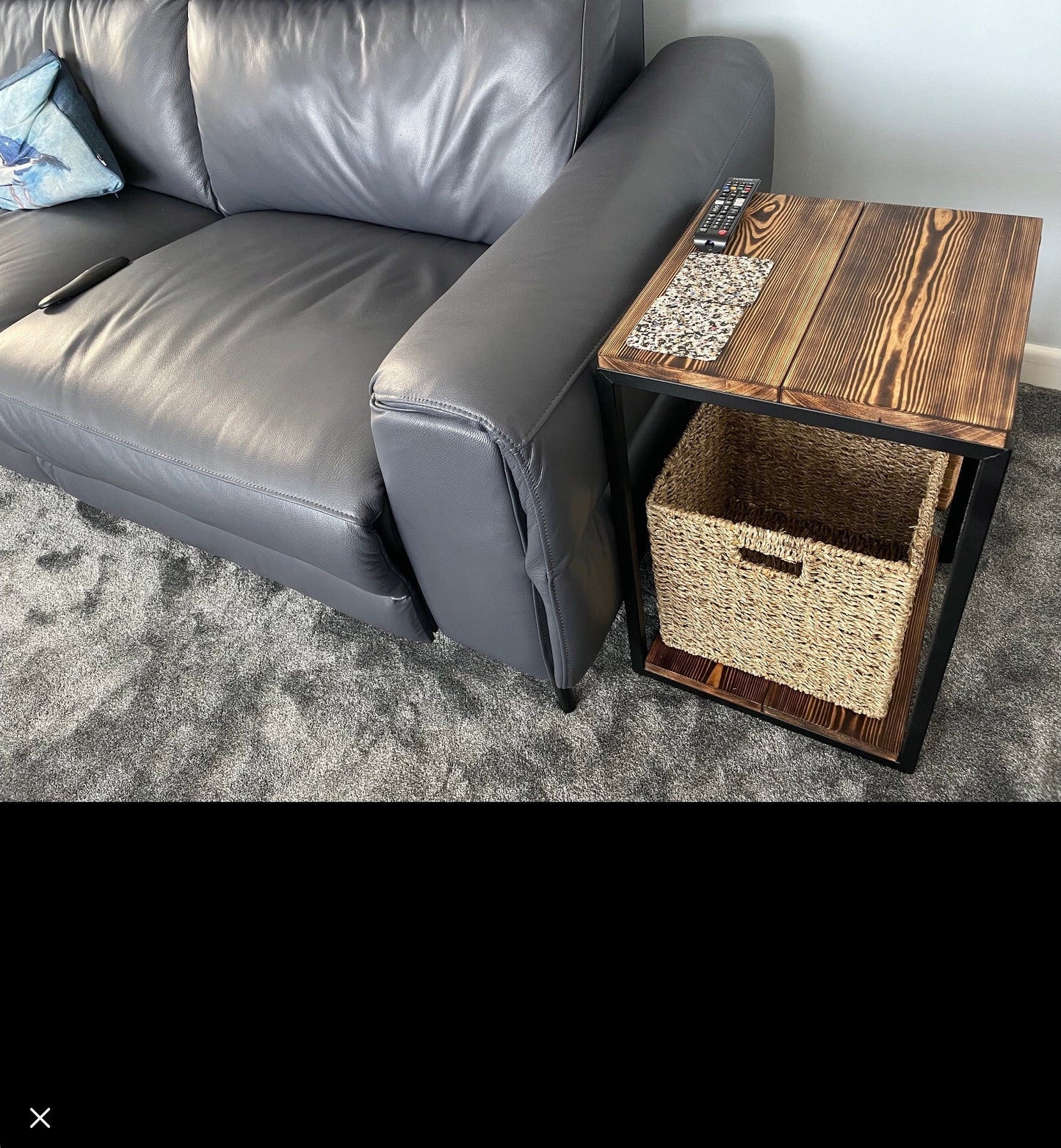 Side Table with Storage 2 Tier - 39.5cm x 39.5cm - Sofa Table - Bedside Table - 2 Tier Table - Small Table - Table with Shelf