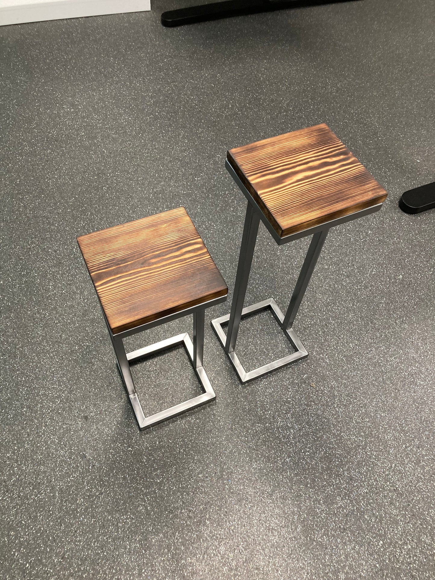 Small Light/Plant/Speaker Table - Mild Steel Frame - 19.5cm x 19.5cm