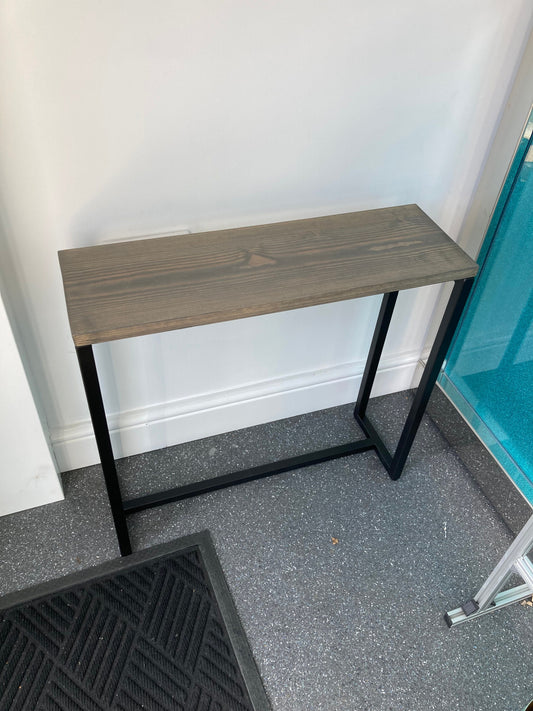 Multipurpose Side Table - Dark Grey Dyed Wood Top - 19.5cm wide - Sofa Table - Side Table - Table