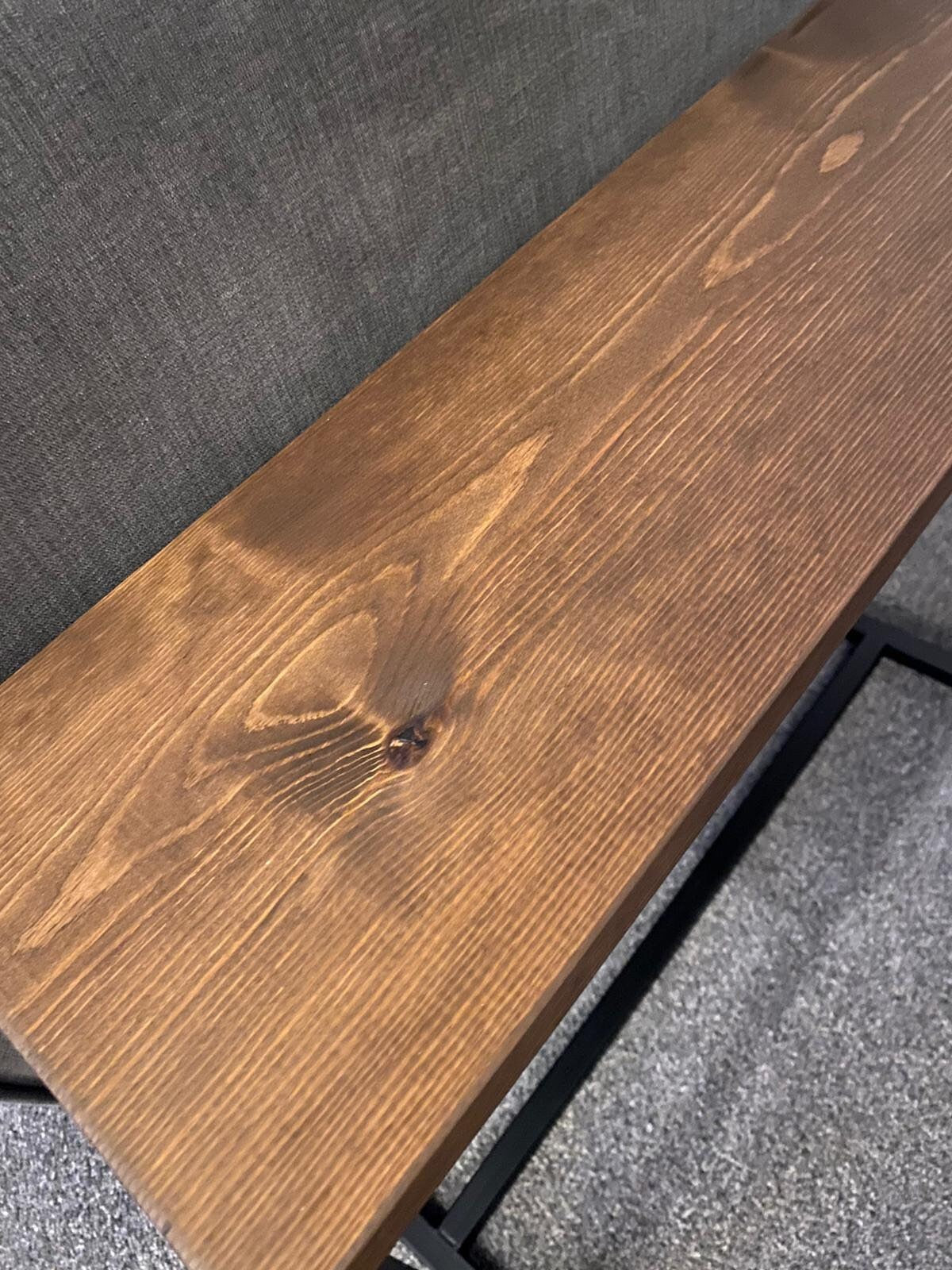 Multipurpose Side Table - Walnut Style Dyed Top - 19.5cm wide - Sofa Table -Side Table - Table