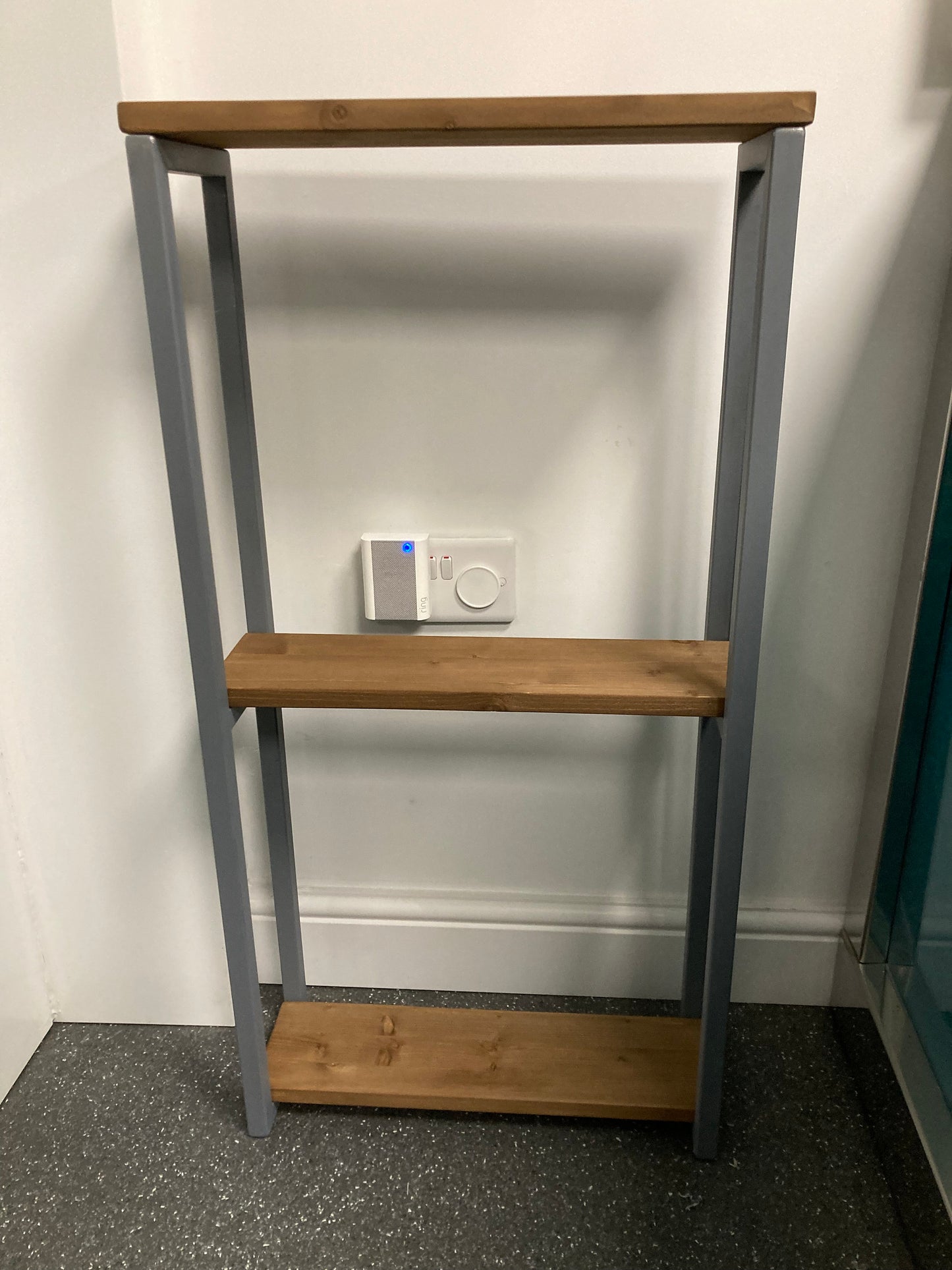 Shelving unit 3 tier walnut style - oak style - burnt wood style