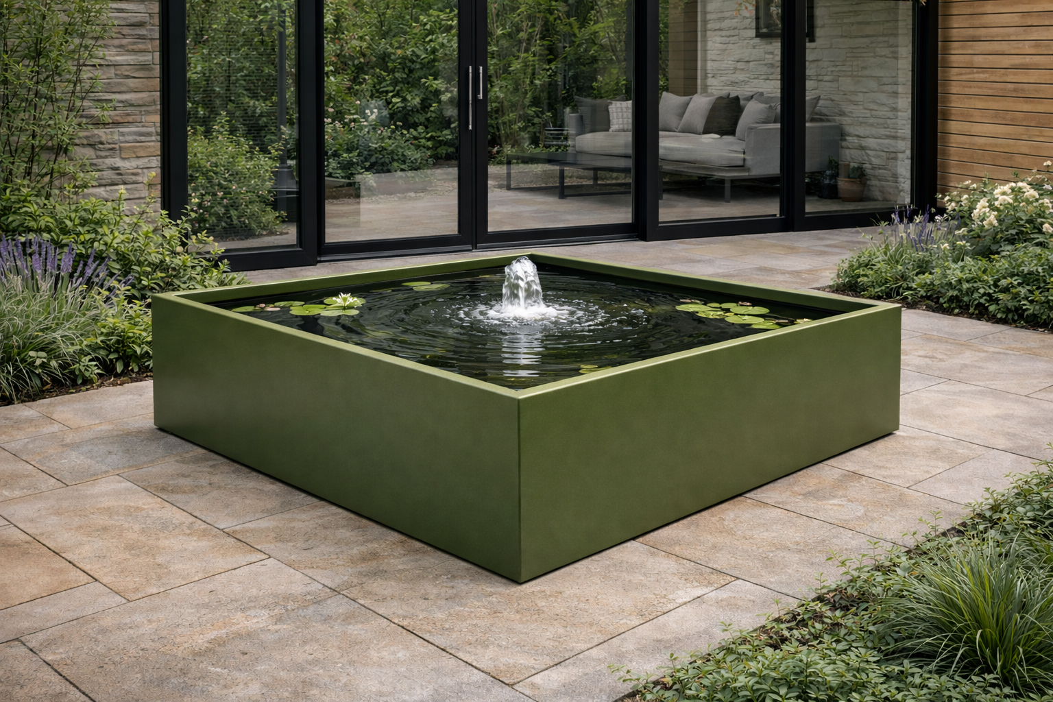 Powder Coated Stainless Steel Ponds and Features – Paul Taylor Metalwork