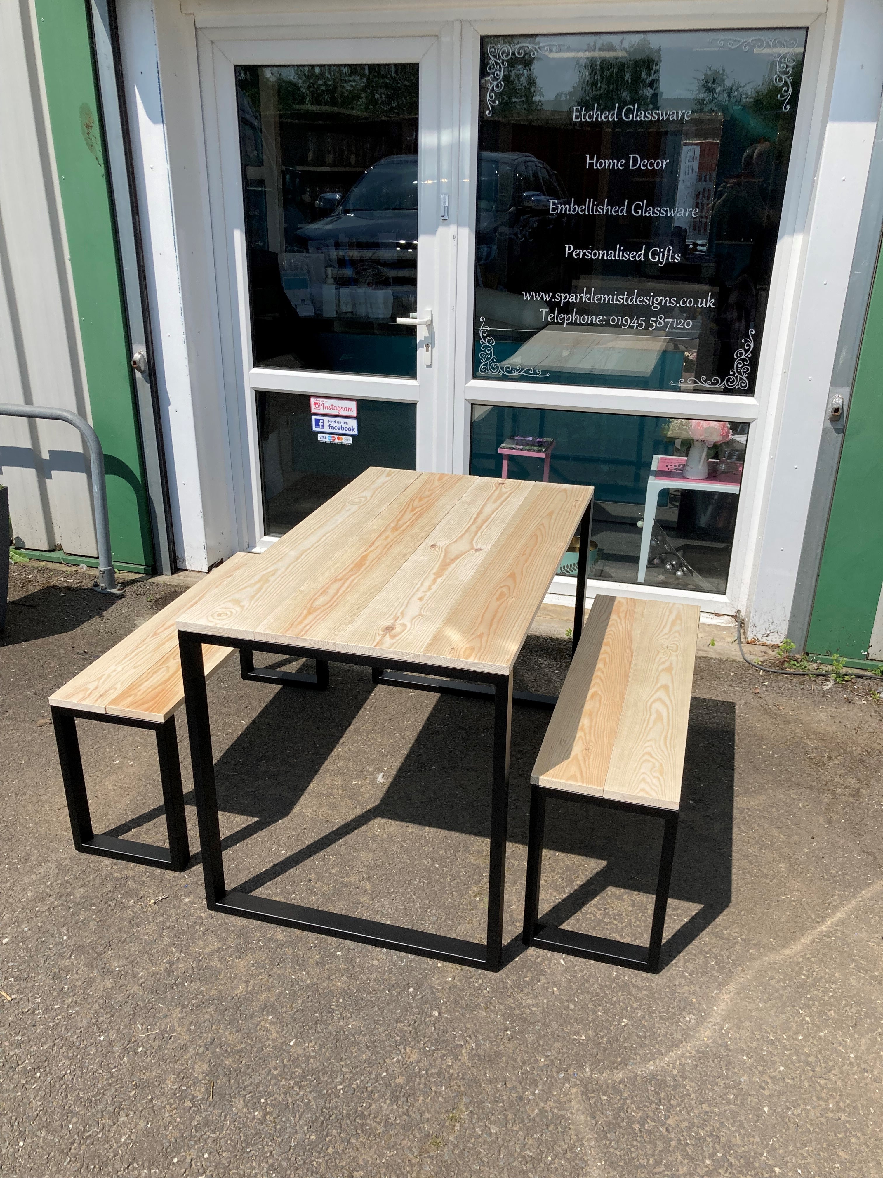 Table and benches indoor sale