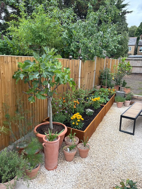 Corten Steel Garden Trough Planters