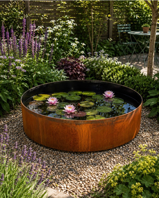 Corten Steel ROUND Still Water Ponds
