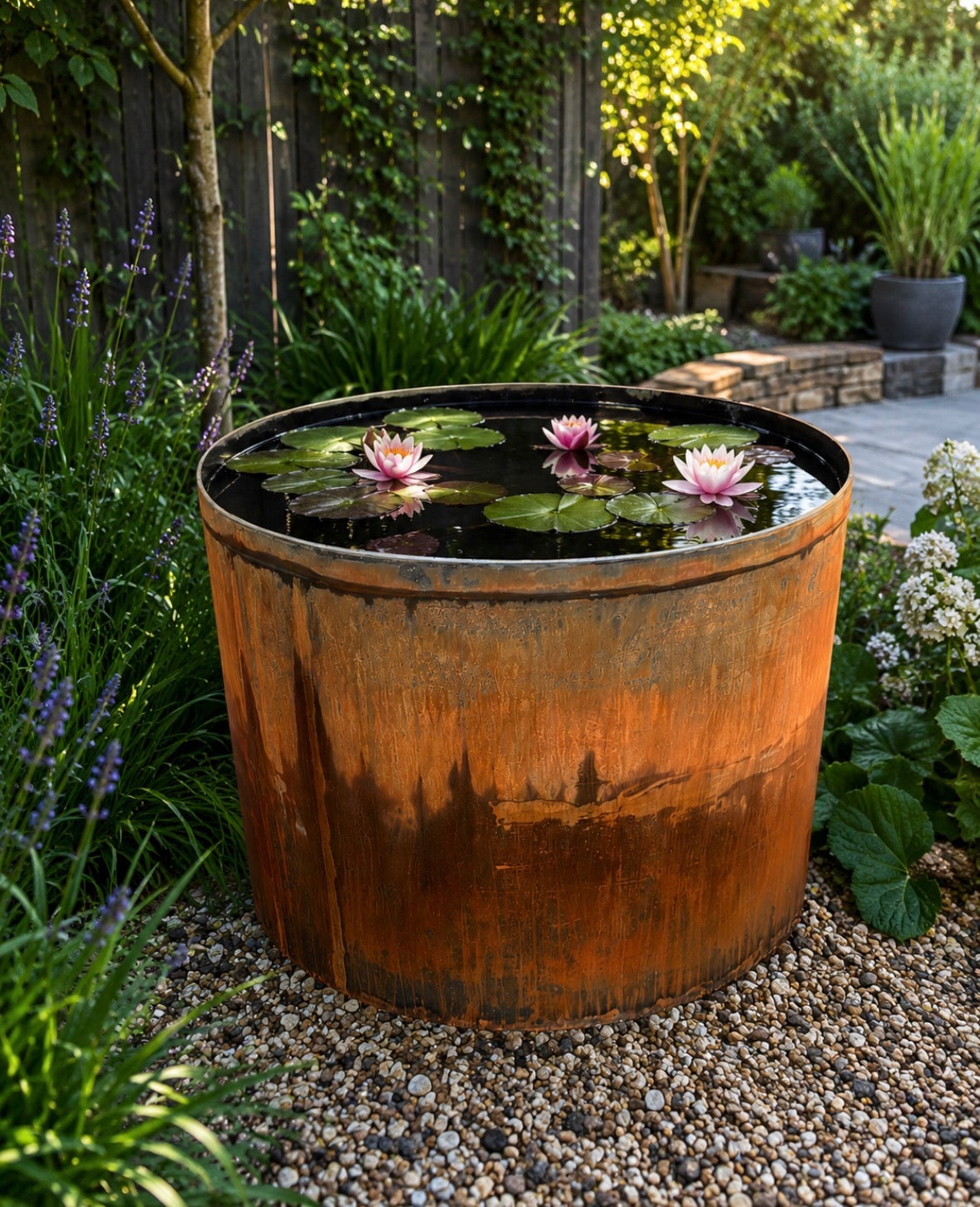 Corten Steel ROUND Still Water Ponds