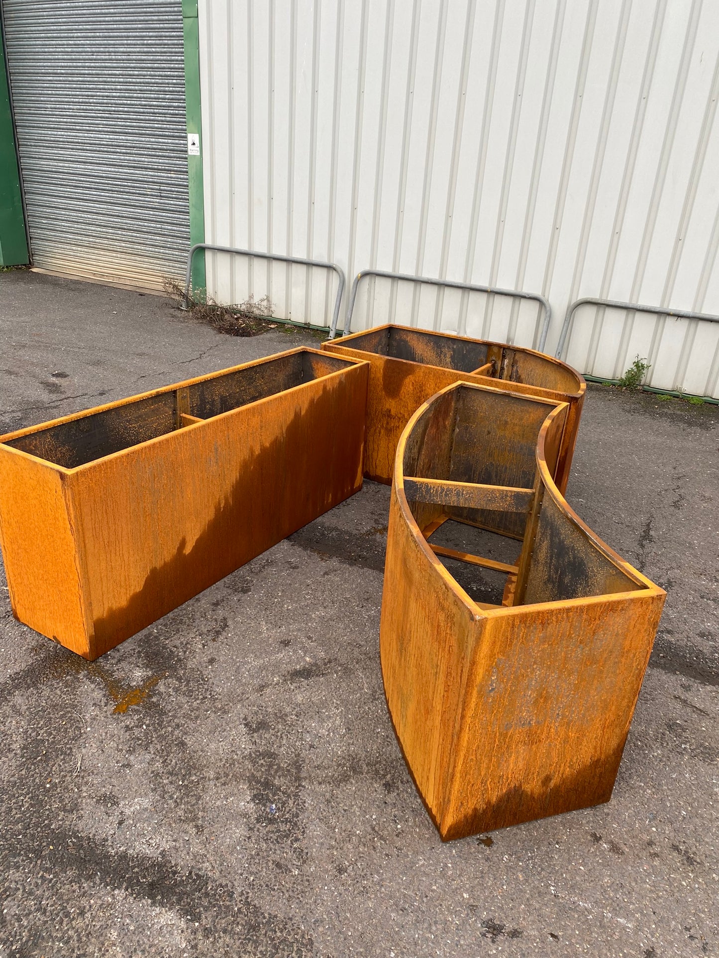 Corten Steel Garden Trough Planters
