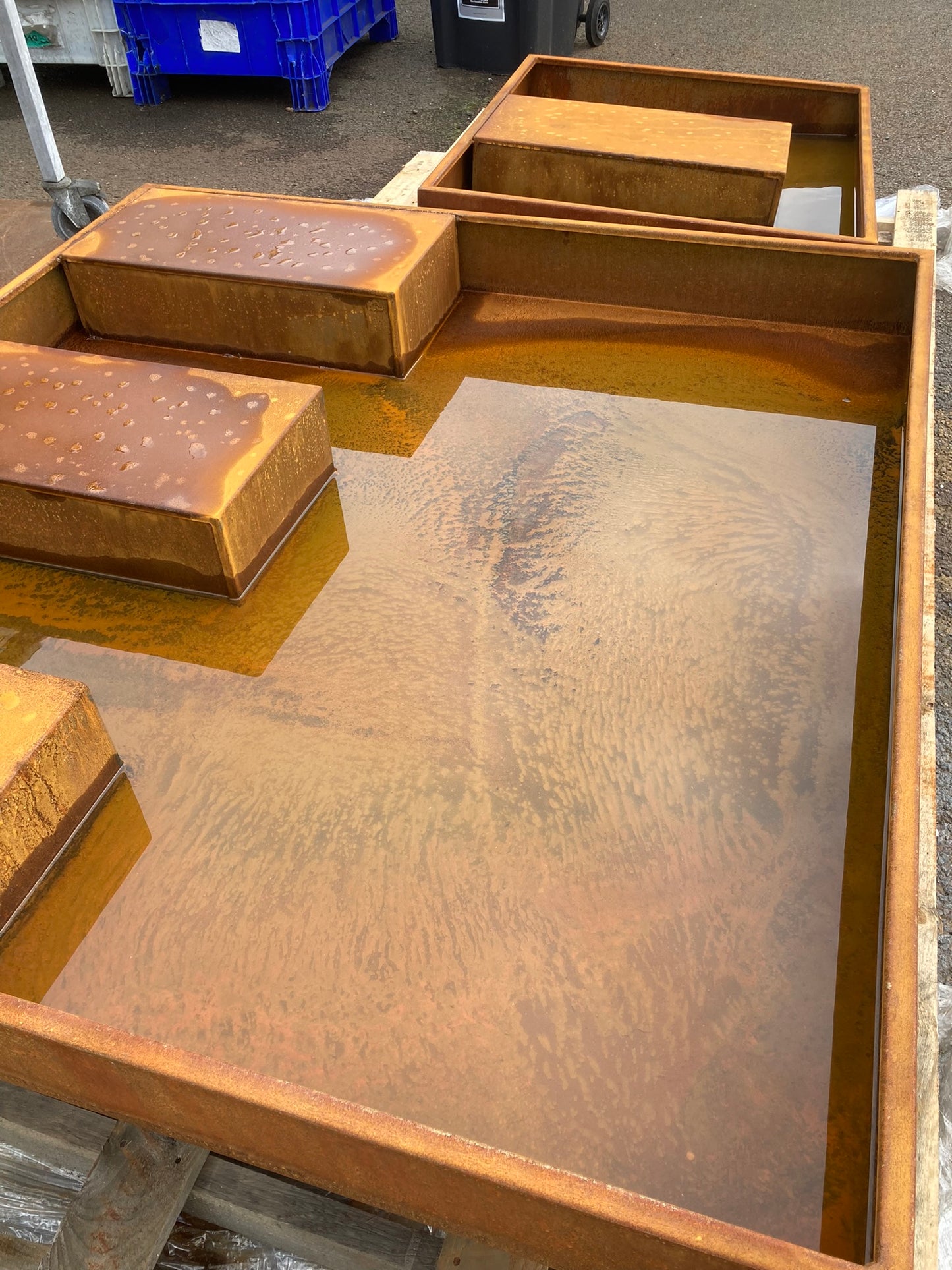 Corten Steel Garden Trough Planters