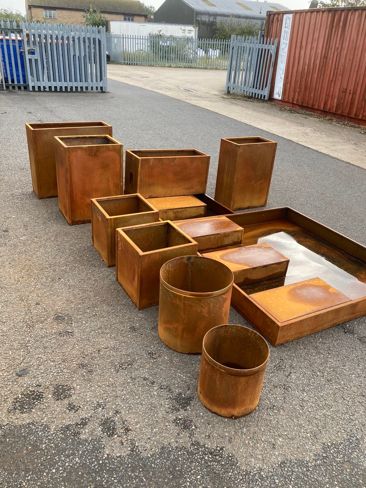 Corten Steel Garden Cube Planters
