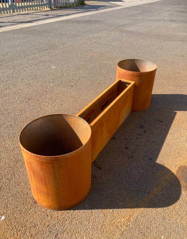 Corten Steel Garden Trough Planters