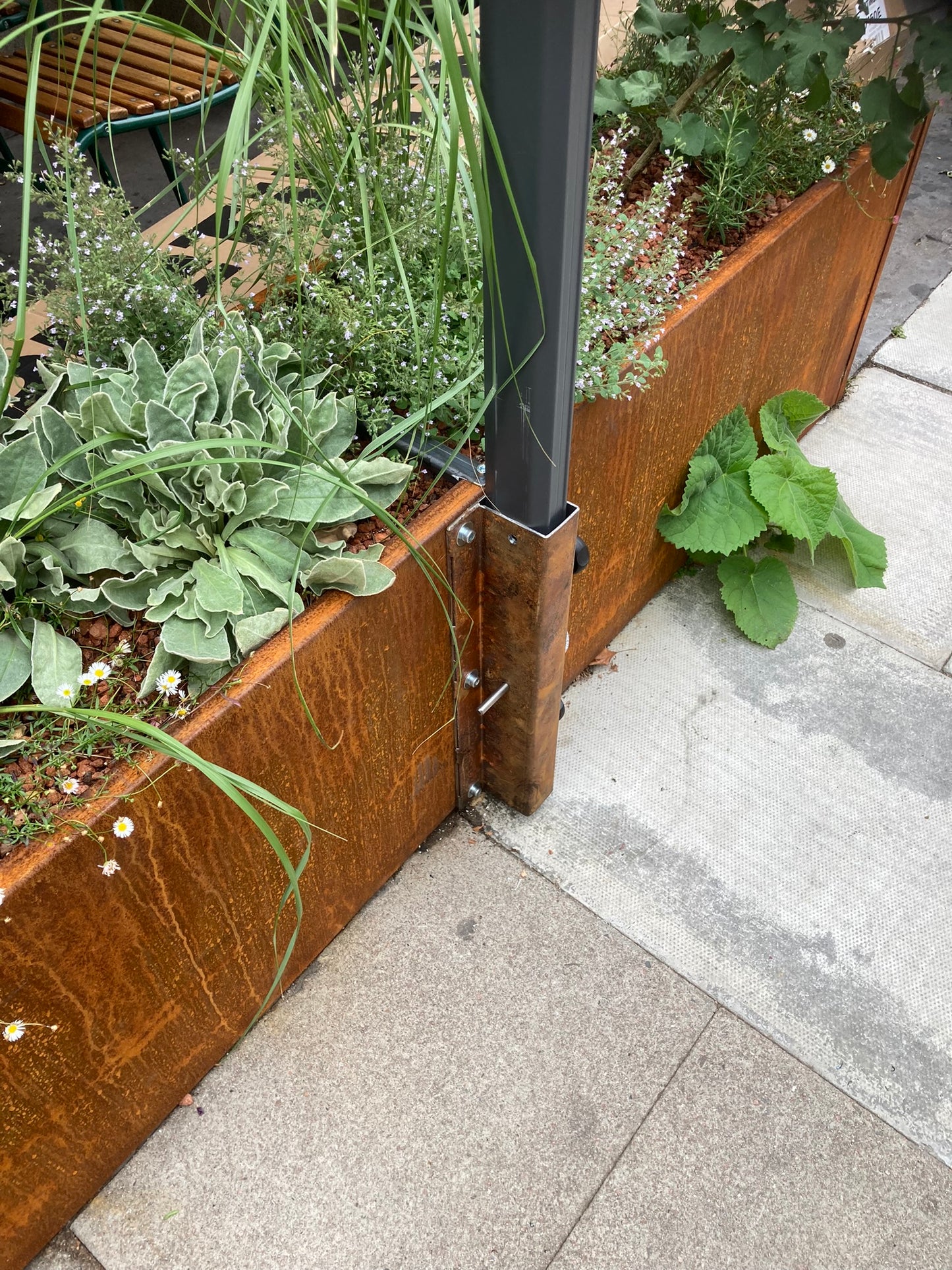 Corten Steel Garden Trough Planters