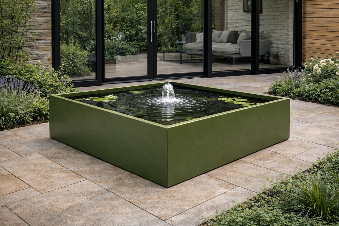 Stainless Steel Powder Coated Square Still Water Pond – Paul Taylor ...