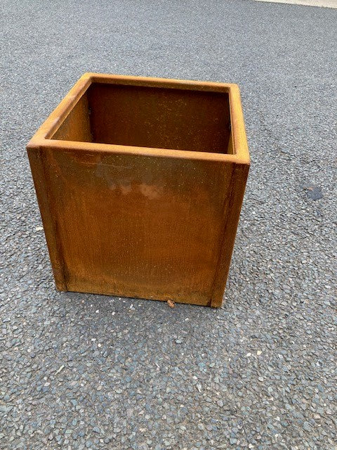 Corten Steel Garden Cube Planters