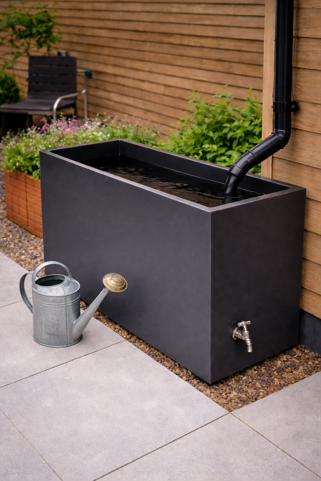 Stainless Steel-Powder Coated Rainwater Collection Trough