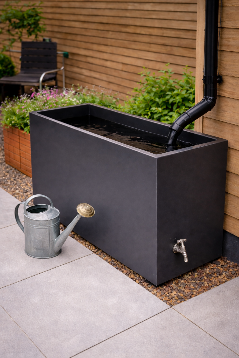 Stainless Steel-Powder Coated Rainwater Collection Trough – Paul Taylor ...