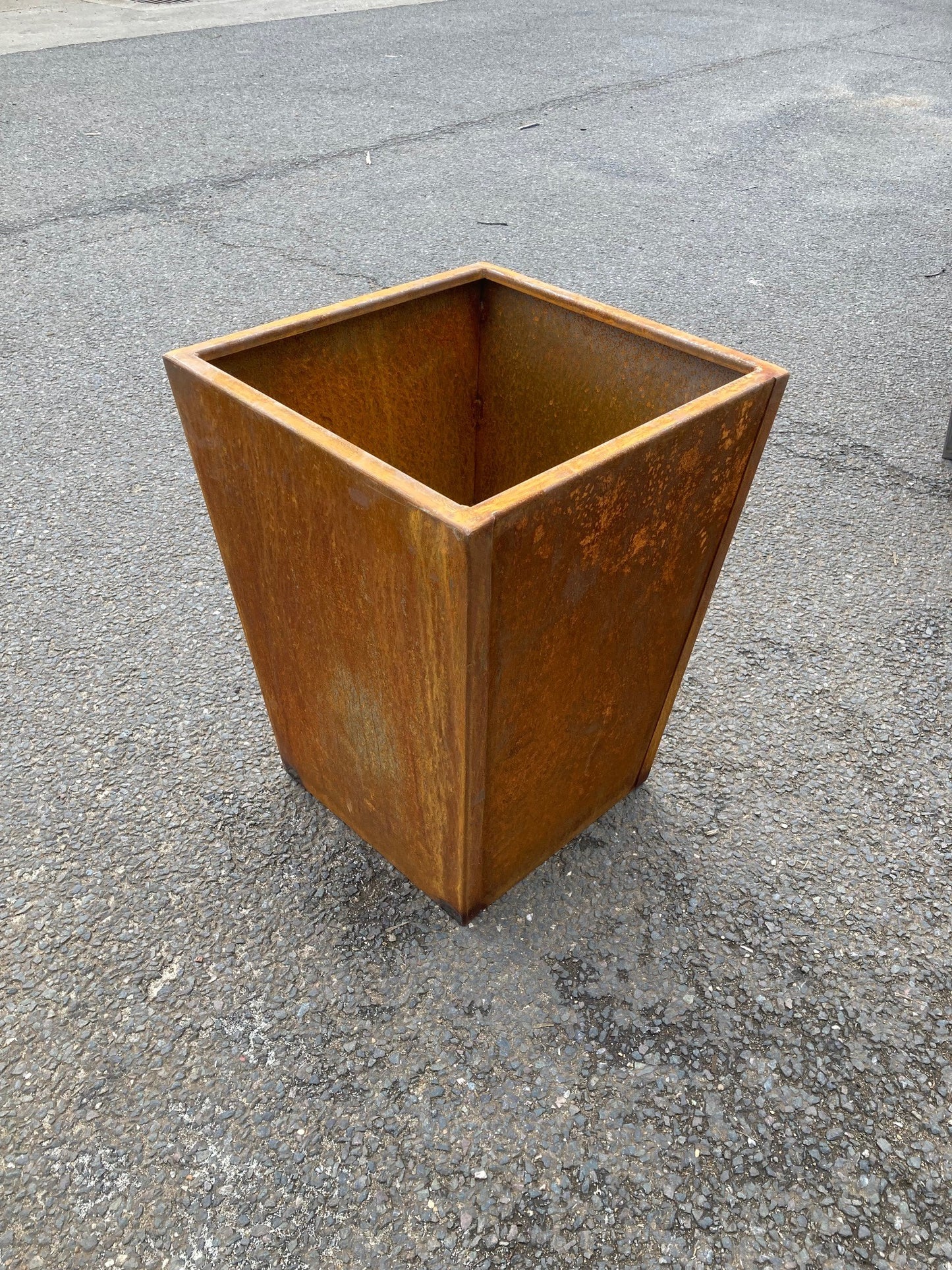 Corten Steel Garden Tapered Planter