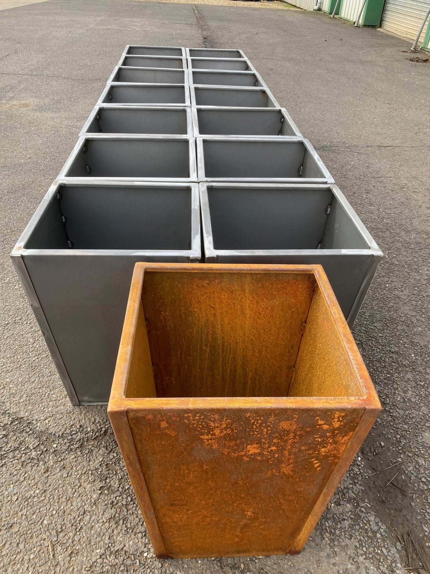 Corten Steel Garden Tapered Planter