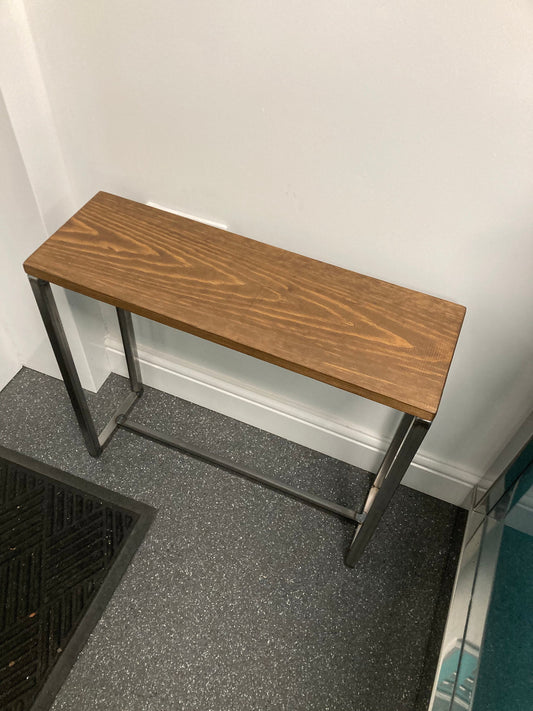 Multipurpose Side Table - Raw Industrial Steel Frame - 19.5cm wide - Sofa Table - Side Table - Table